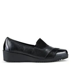 Smart Leather Slip-On Shoes - Black