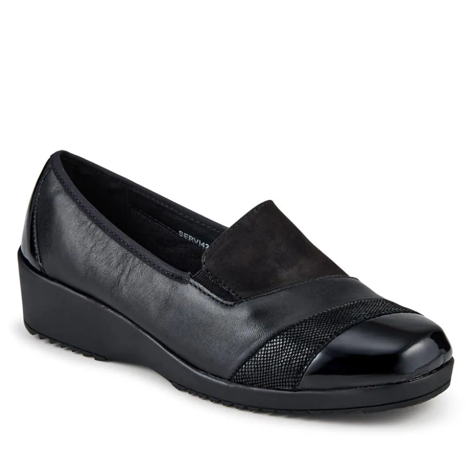 Smart Leather Slip-On Shoes - Black
