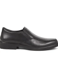 Smart Leather Slip-On Shoes - Black