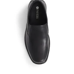 Smart Leather Slip-On Shoes - Black