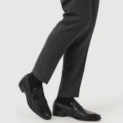 Smart Leather Slip-On Shoes - Black