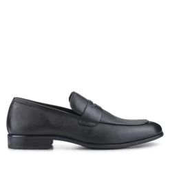 Smart Leather Slip-On Shoes - Black
