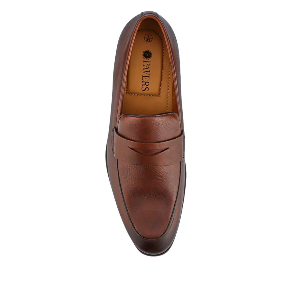 Smart Leather Slip-On Shoes - Brown