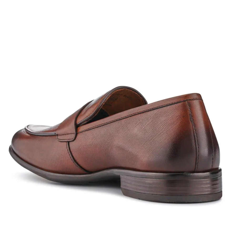 Smart Leather Slip-On Shoes - Brown