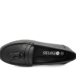 Smart Leather Tasselled Moccasins - Black