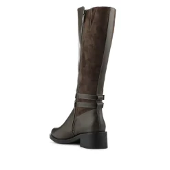 Smart Long Boots With Standard Calf Fitting - Khaki