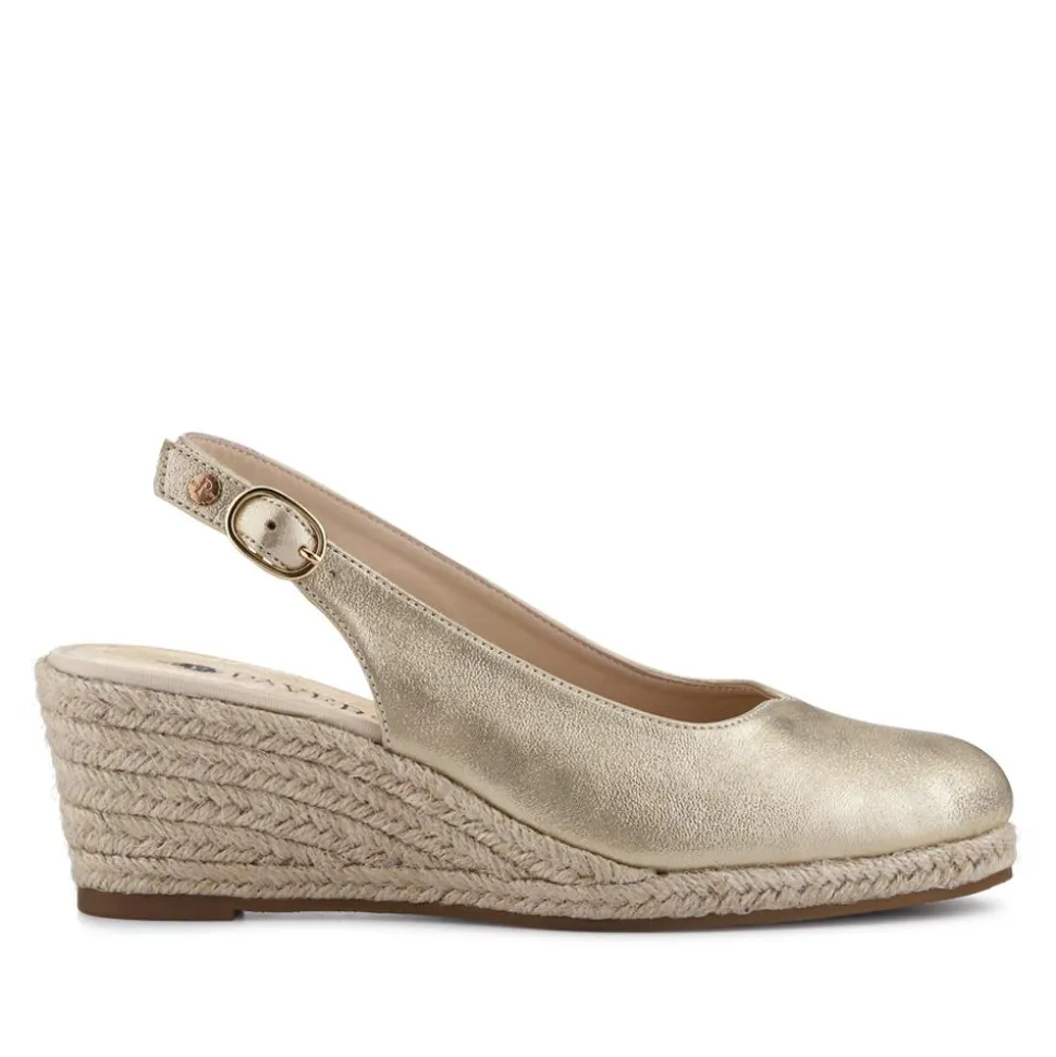Smart Slingback Espadrilles - Gold