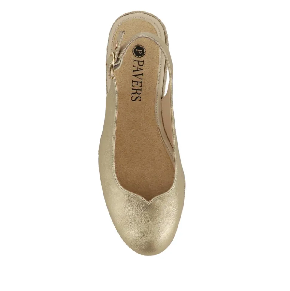 Smart Slingback Espadrilles - Gold