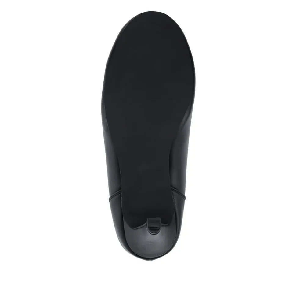 Smart Stiletto Heel Slip On Ankle Boots - Black