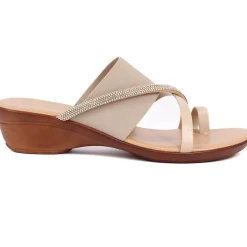 Smart Toe Post Sandals - Beige