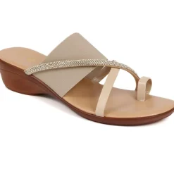 Smart Toe Post Sandals - Beige