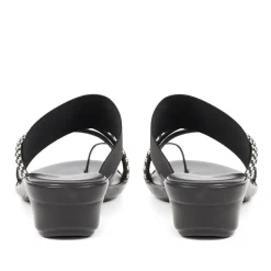Smart Toe Post Sandals - Black
