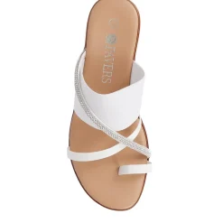 Smart Toe Post Sandals - White