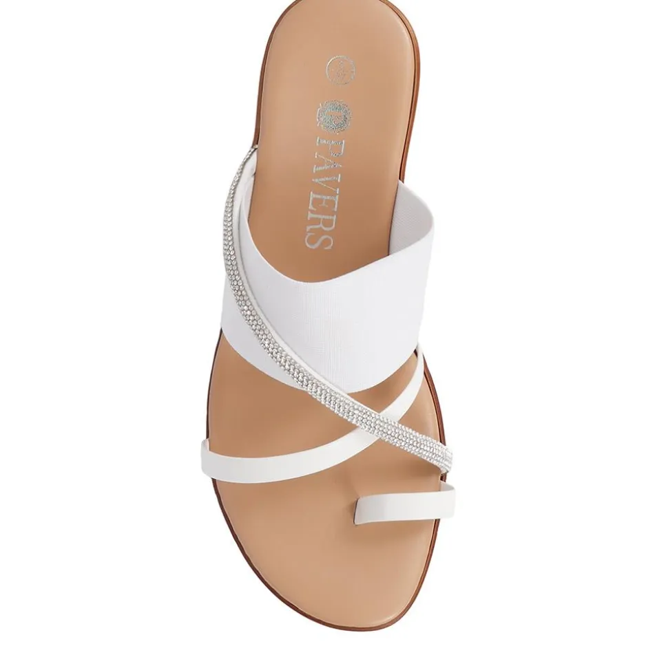 Smart Toe Post Sandals - White
