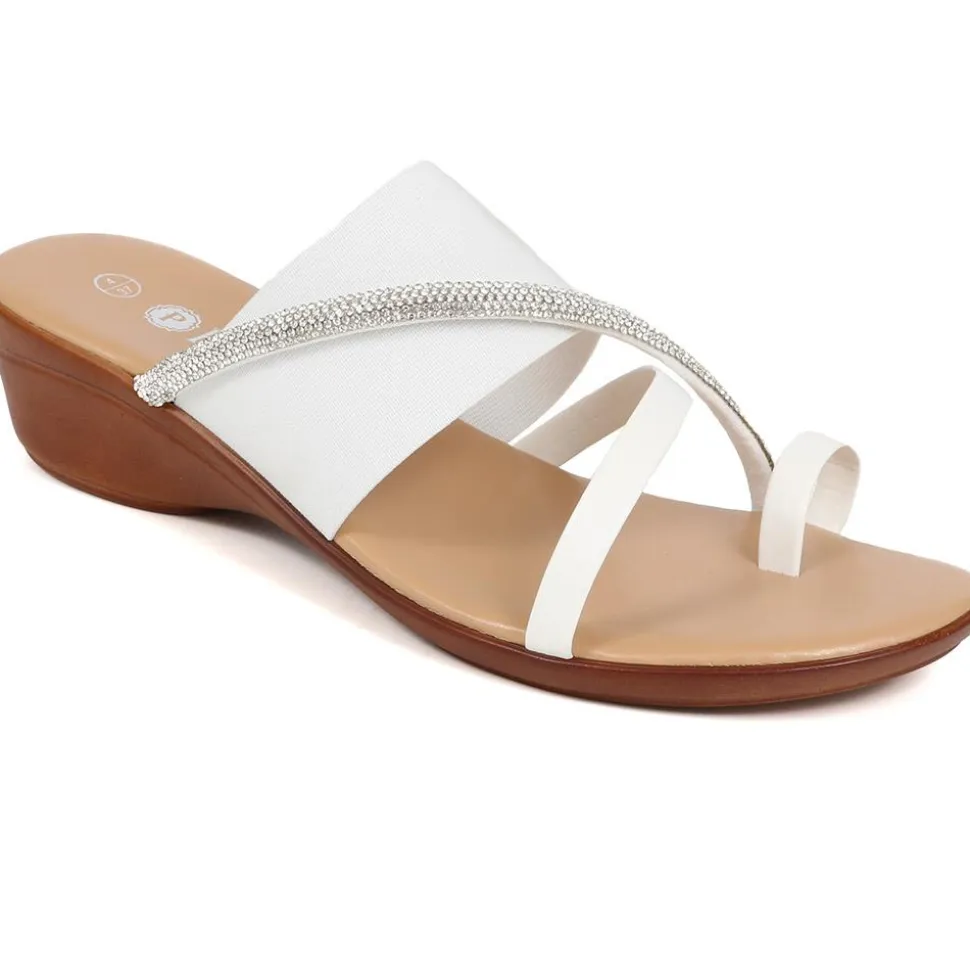 Smart Toe Post Sandals - White