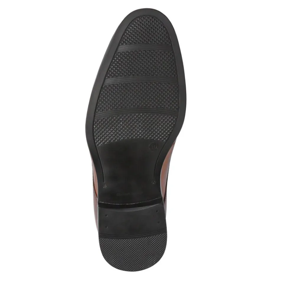 Smart Wide Fit Leather Lace-Up Shoes - Brown