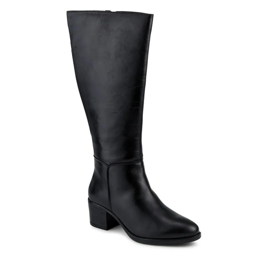 Smart Wide Fit Long Boots - Black