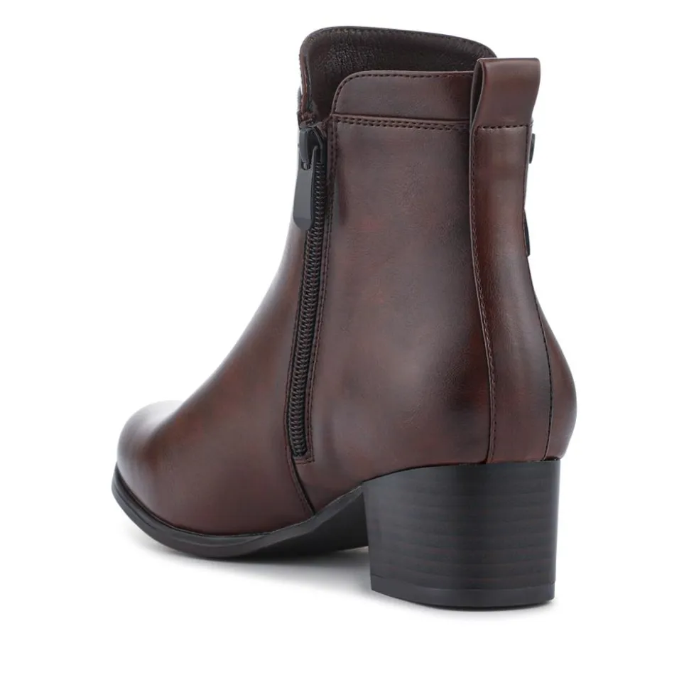 Smart Zip-Fastening Boots - Brown