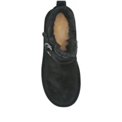 Soft Buckle-Detailed Ankle Boots - Black