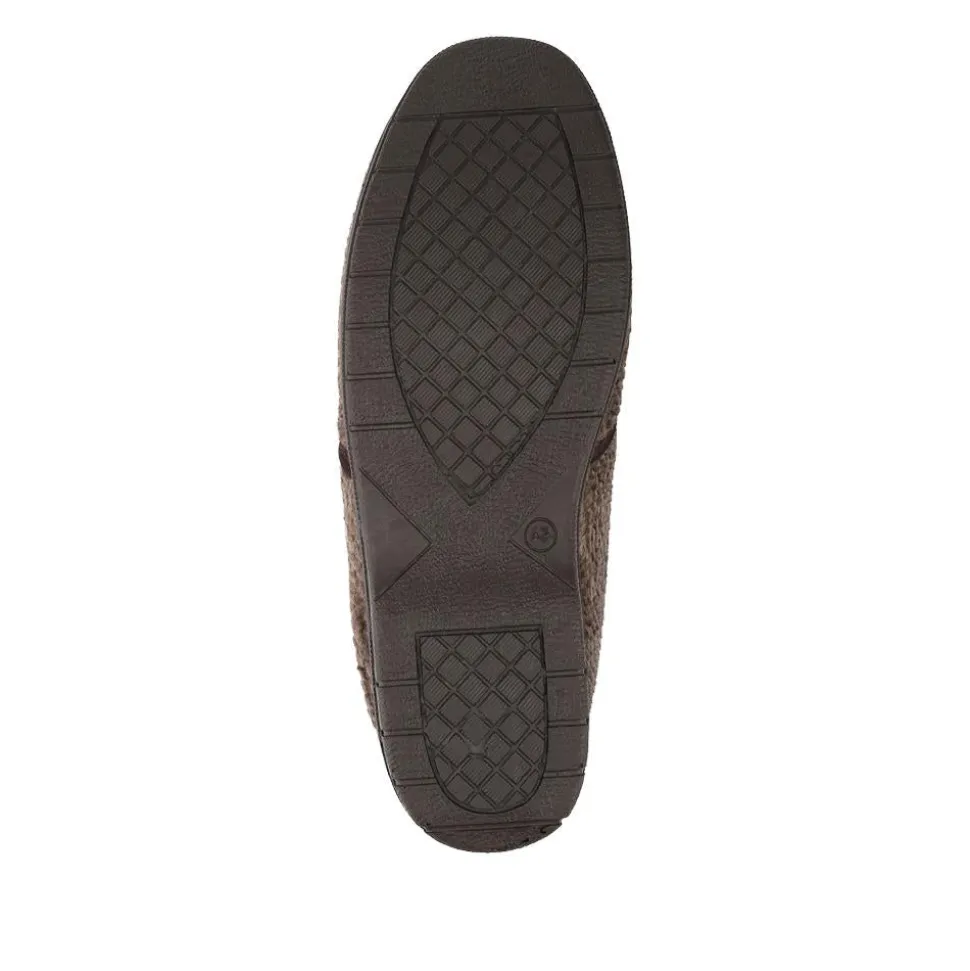 Soft Cushioning Full Slippers With Grip Sole - Brown