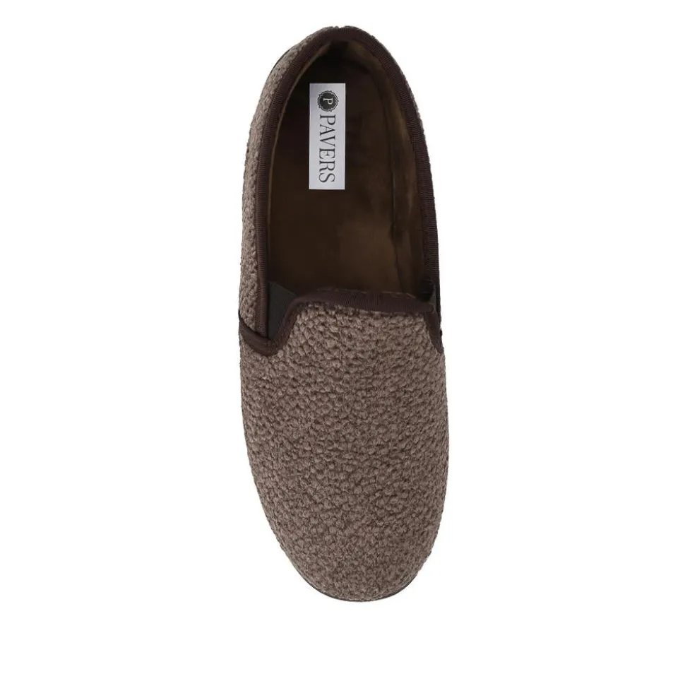 Soft Cushioning Full Slippers With Grip Sole - Brown