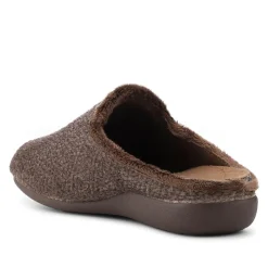 Soft Cushioning Mule Slippers With Grip Sole - Brown
