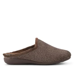 Soft Cushioning Mule Slippers With Grip Sole - Brown