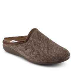 Soft Cushioning Mule Slippers With Grip Sole - Brown