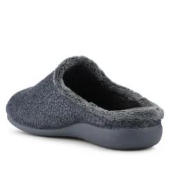 Soft Cushioning Mule Slippers With Grip Sole - Grey