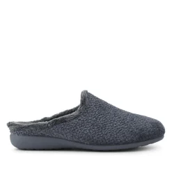 Soft Cushioning Mule Slippers With Grip Sole - Grey