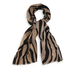 Soft Fashionable Scarf - Black-Brown