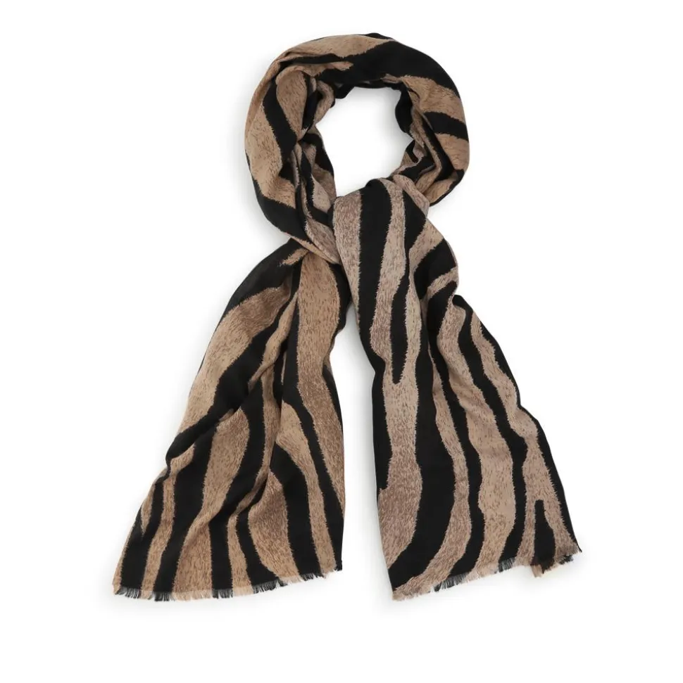 Soft Fashionable Scarf - Black-Brown