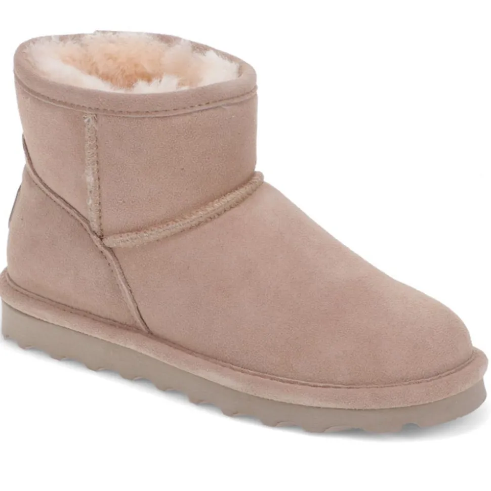 Soft, Faux-Fur-Lined Ankle Boots - Beige