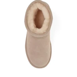 Soft, Faux-Fur-Lined Ankle Boots - Beige