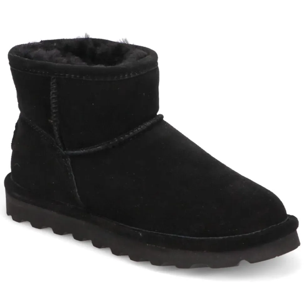 Soft, Faux-Fur-Lined Ankle Boots - Black