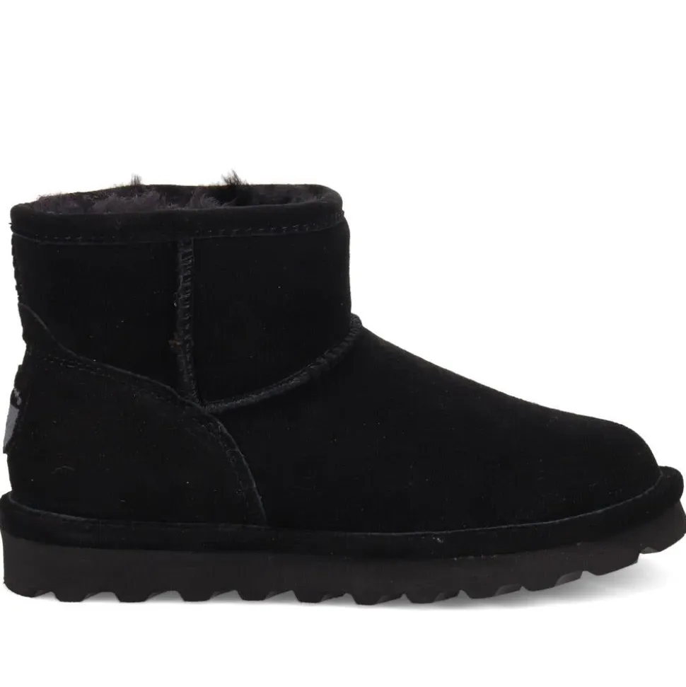 Soft, Faux-Fur-Lined Ankle Boots - Black
