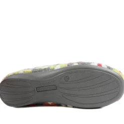 Soft Floral Full Slippers - Grey Multi