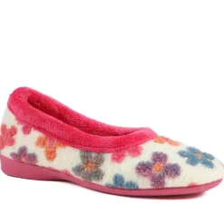 Soft Floral Full Slippers - Pink Multi