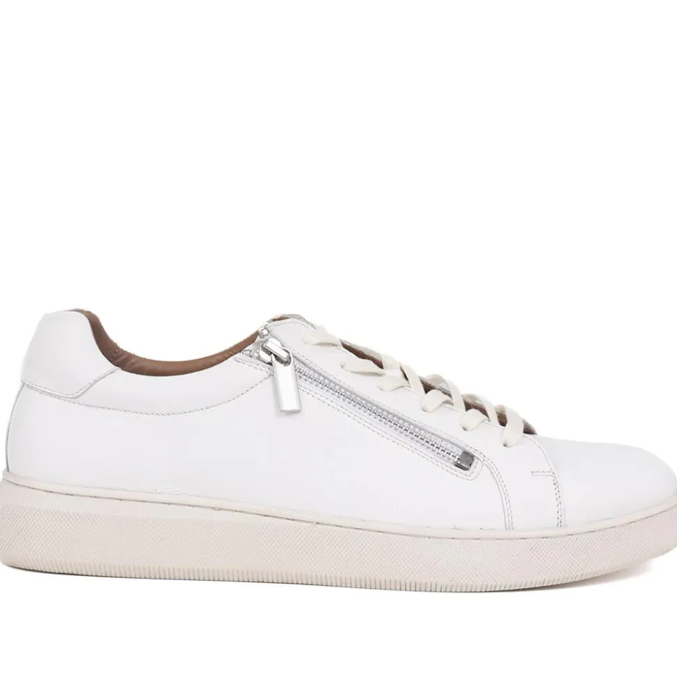 Spenser Leather Trainers - White