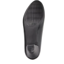 Stacked-Heel Court Shoes - Black