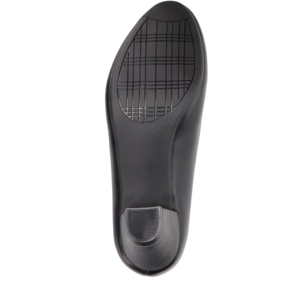 Stacked-Heel Court Shoes - Black