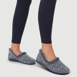 Star Pattern Full Slippers - Grey