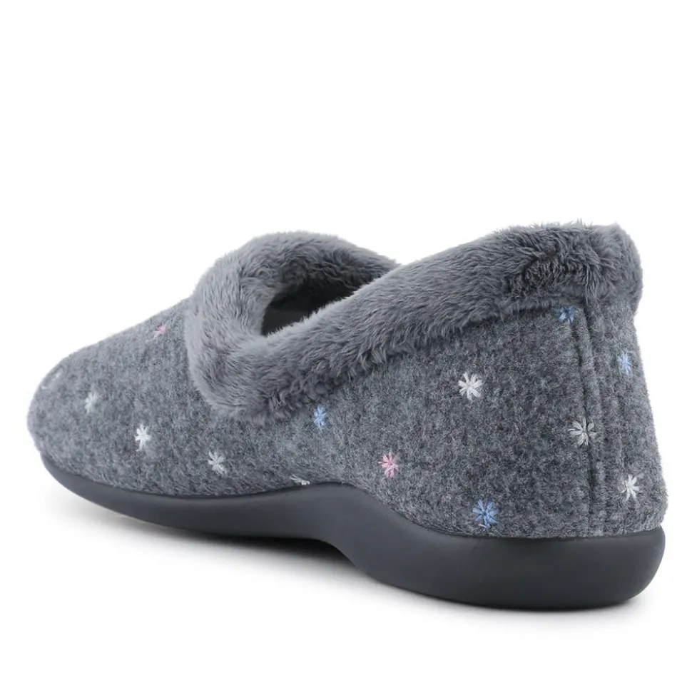 Star Pattern Full Slippers - Grey