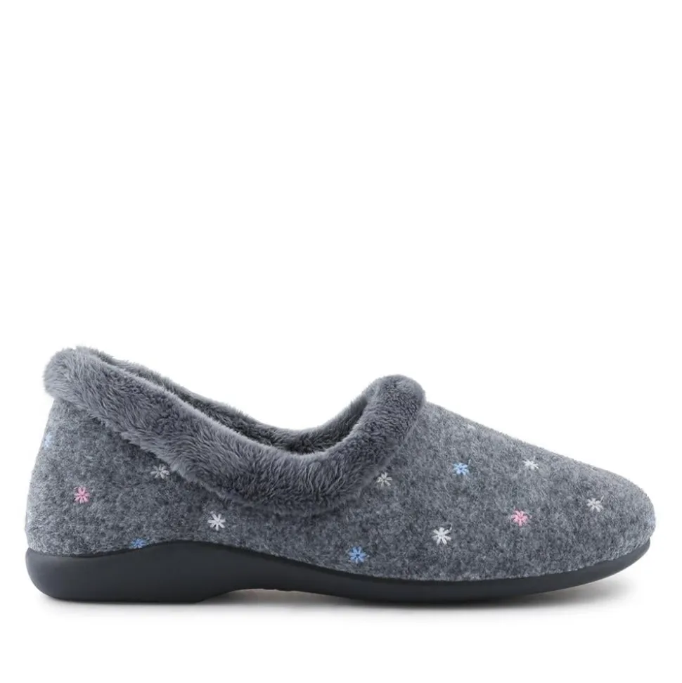 Star Pattern Full Slippers - Grey