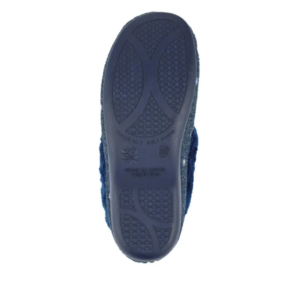 Star Pattern Full Slippers - Navy