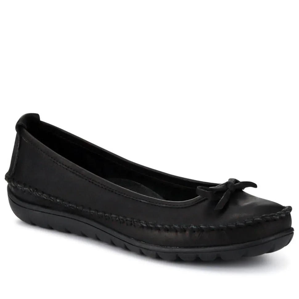 Stitched Leather Pumps - Black
