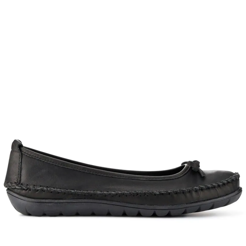 Stitched Leather Pumps - Black