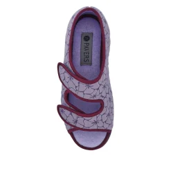 Strapped Memory Foam Slippers - Purple
