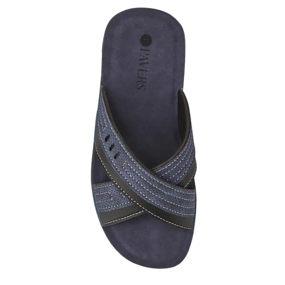 Strappy Mule Sandals - Blue