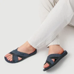 Strappy Mule Sandals - Blue
